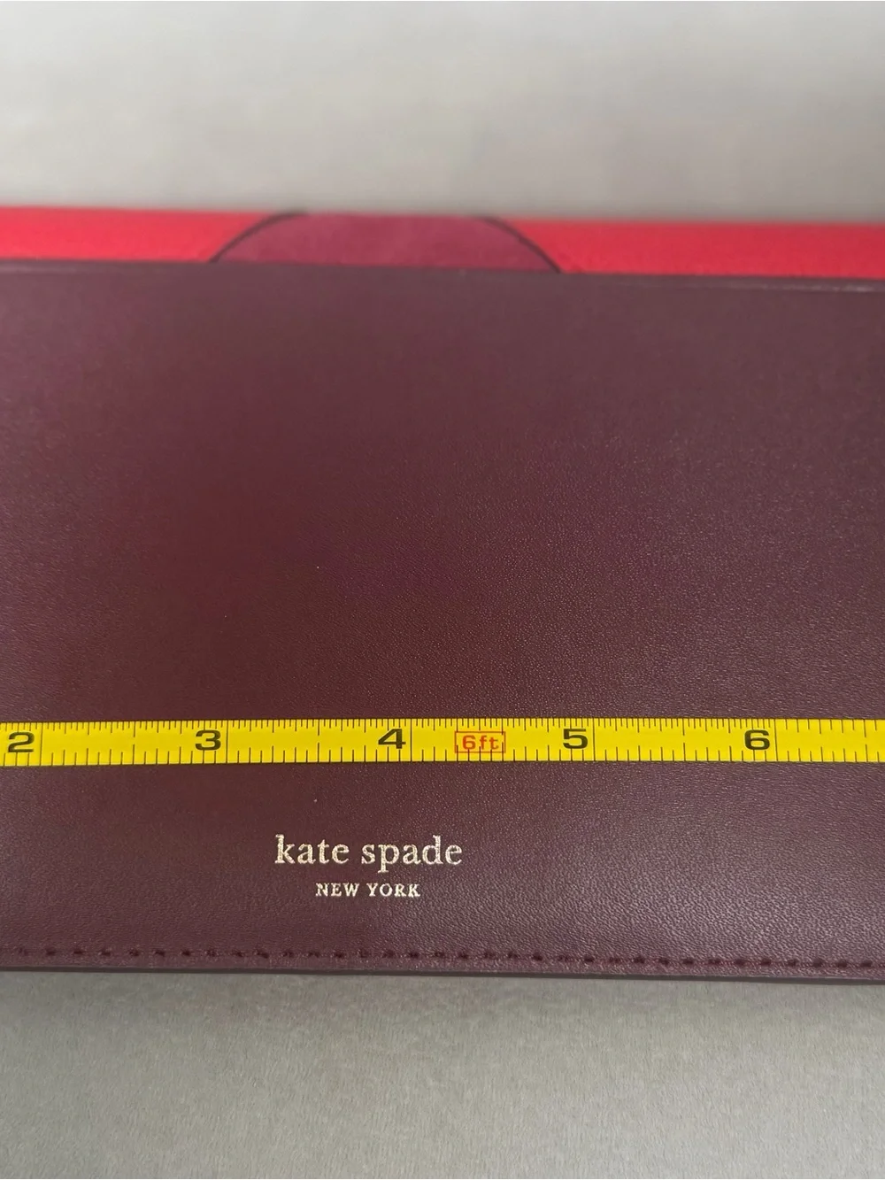 Kate Spade Nadine Patchwork Red Leather Suede Clutch Wallet